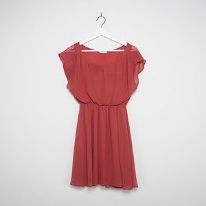 Lush Women's Soft Rustic Red Sleeveless Midi Dress